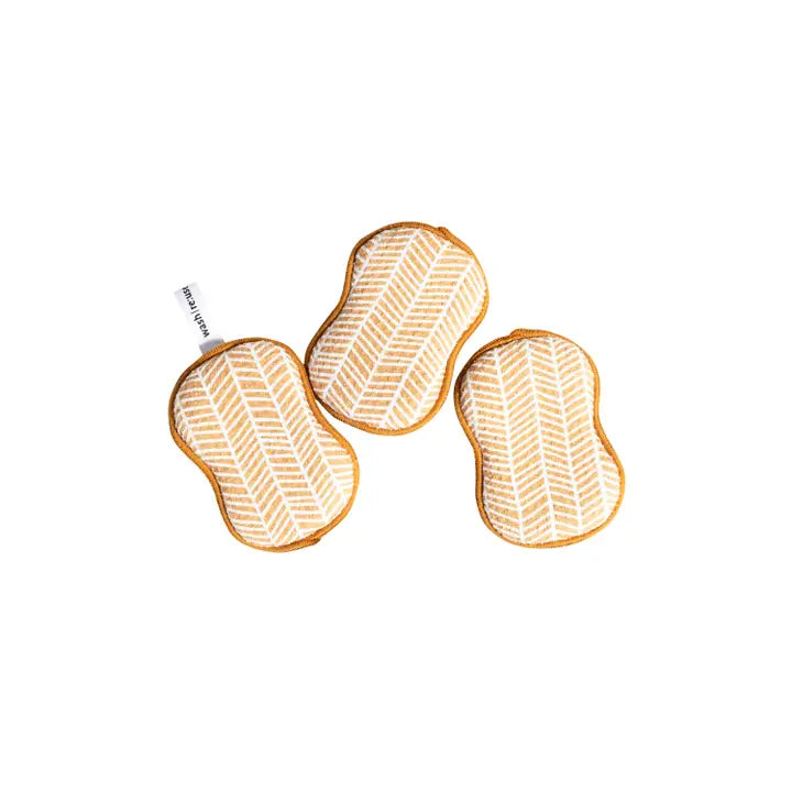 Once Again Home Co. Re:Usable Sponge, Set of 3 - Branches, Multiple Colors