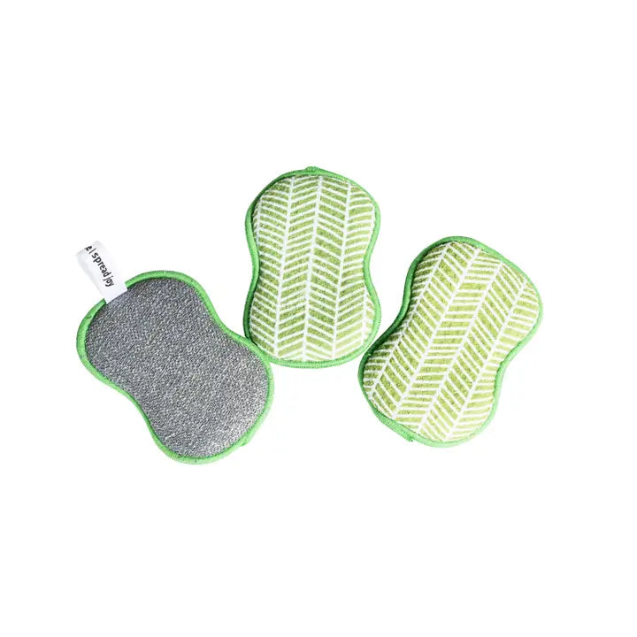 Once Again Home Co. Re:Usable Sponge, Set of 3 - Branches, Multiple Colors