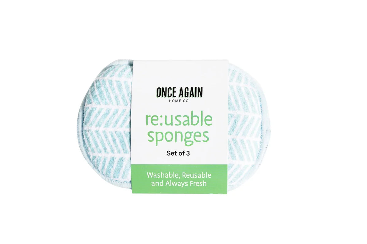 Once Again Home Co. Re:Usable Sponge, Set of 3 - Branches, Multiple Colors