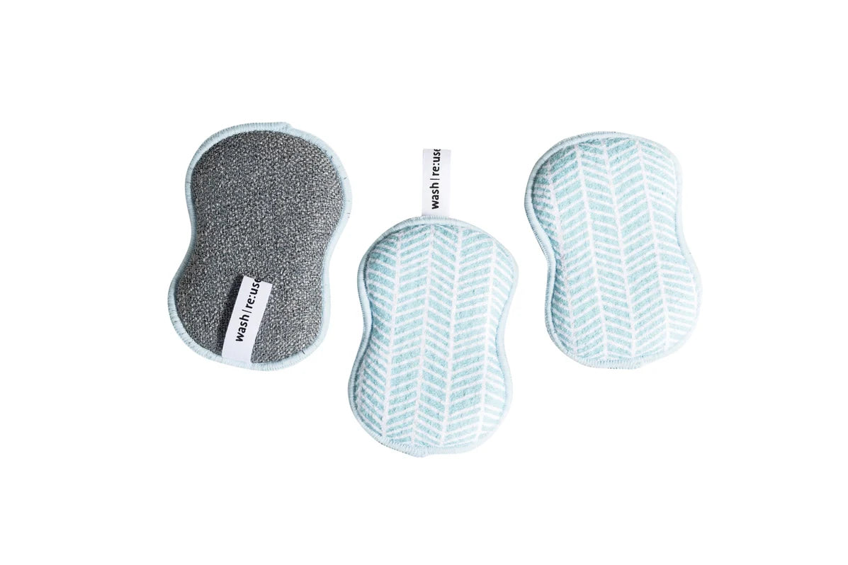 Once Again Home Co. Re:Usable Sponge, Set of 3 - Branches, Multiple Colors