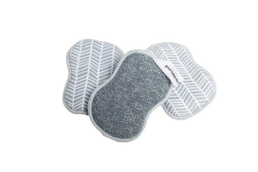 Once Again Home Co. Re:Usable Sponge, Set of 3 - Branches, Multiple Colors
