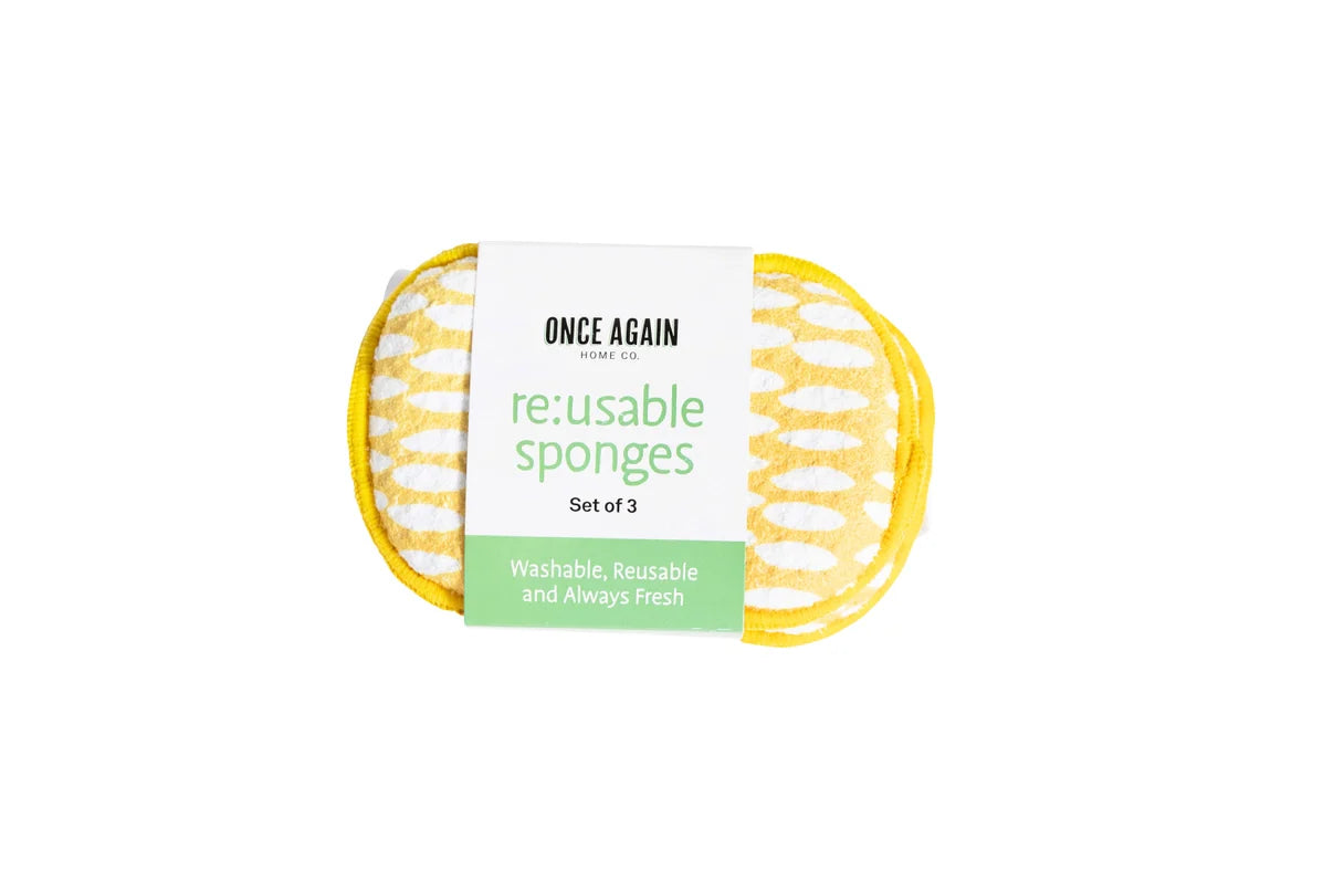 Once Again Home Co. Re:Usable Sponge, Set of 3 - Beans, Multiple Colors